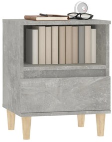 Mesa de cabeceira 40x35x50 cm cinza cimento