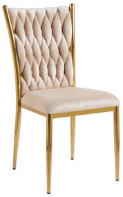 Cadeira Wiwen Golden Veludo - Beige