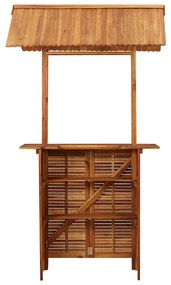 Mesa de bar exterior c/ telhado 113x106x217 cm acácia maciça