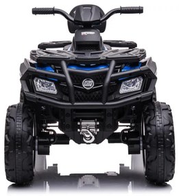 Moto 4 elétrica para crianças de 24 volts, 4x4 pneus de borracha, banco em pele Azul