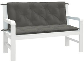 vidaXL Almofadões banco jardim 2pcs 120x50x7cm mesclado cinza-escuro