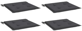 Almofadões p/ cadeiras jardim 4pcs 40x40x4 cm oxford antracite