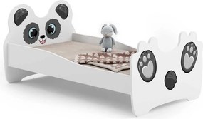 Cama infantil panda 140x70 branca - colchão e estrado incluído