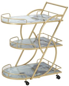 CARRINHO MISTURA DE VIDRO MÁRMORE CM71X45.5X84.5