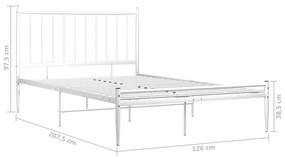 Estrutura de cama metal 120x200 cm branco