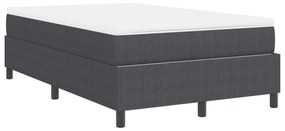 Cama Box Spring da com Colchão Cinza Escuro 120x200 cm Tecido de Cordu