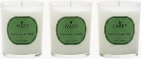 Velas perfumadas artesanais Vintage Aromatherapy (alecrim, bergamota, lavanda), conjunto de 3