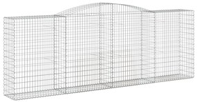 Cestos gabião arqueados 3pcs 400x50x140/160cm ferro galvanizado