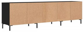 Móvel de TV 150x30x44,5 cm derivados de madeira preto
