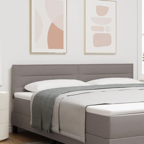 vidaXL Cabeceira Design Linhas Taupe 90 cm Tecido