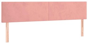 Cama boxspring com colchão 120x190 cm veludo rosa