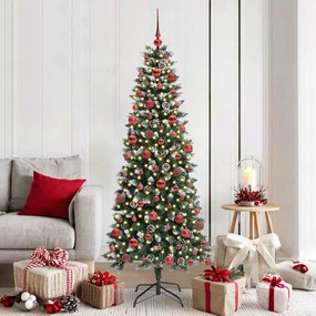 vidaXL Árvore de Natal Artificial Verde 180 cm PVC, Plástico e Aço