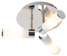 Moderna luminária de teto para banheiro cromado 3 luzes IP44 - Banheira Moderno