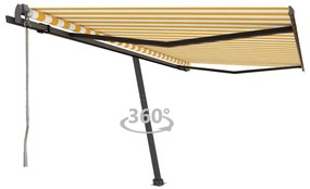 Toldo automático independente 400x350 cm amarelo e branco