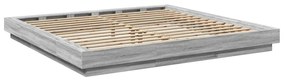 Estrutura de cama 200x200 cm derivados madeira cinzento sonoma