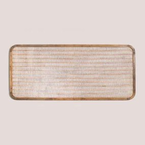 Cabecero Para Cama De 150 Cm Em Madeira De Mangueira Yulara 150 Cm & Natural - Branco - Sklum