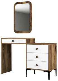 Cômoda Lizbon500 – Nogueira e Branco – 124x84,7x40 cm