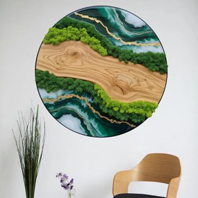 Autocolante Árvore de musgo – Acentos de outono e cores quentes