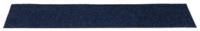 Tapetes de escada adesivos retangulares 15 pcs 76x20 cm azul