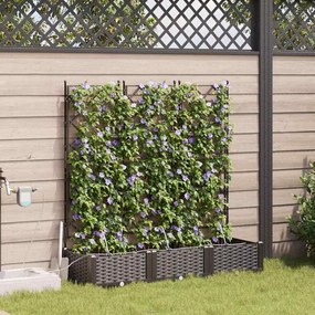 Jardineiras de Jardim 1 pc Castanho 120 x 40 x 126 cm Plástico