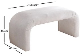 Pouffe Nu – Branco – 106x45x46 cm