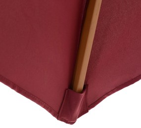 Chapéu de Sol Ø250x230cm Chapéu de Sol com Mastro de Madeira com 6 has