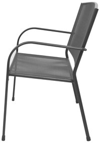 Banco de jardim 108 cm aço e malha antracite