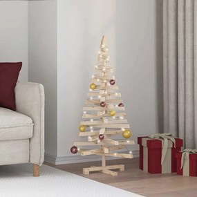 vidaXL Árvores de Natal Natural 120 cm Madeira de pinho maciça