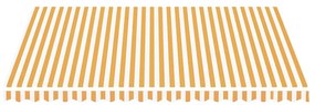 Tecido de substituição para toldo 4,5x3,5 m amarelo e branco