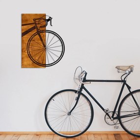 Acessório Decorativo de Parede Bisiklet – Nogueira e Preto – 45 x 58 c