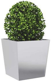 Vaso/floreira de jardim 50x50x50 cm aço galvanizado