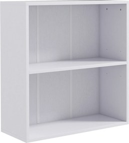 HOMCOM Estante prateleira de arrumação com 2 compartimentos e prateleira ajustável, 60 x 24 x 63 cm, branco | Aosom Portugal
