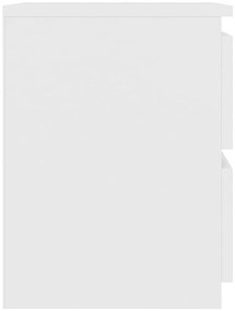 Mesas de cabeceira 2 pcs 30x30x40 cm contraplacado branco