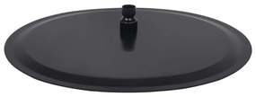 Cabeça de chuveiro redonda 40 cm aço inoxidável preto