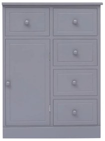 Aparador com 10 gavetas 113x30x79 cm madeira cinzento