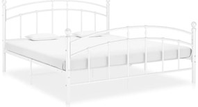 Estrutura de cama 140x200 cm metal branco