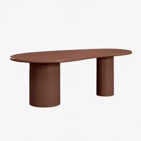 Mesa De Jantar Oval Em Mdf (220x115 Cm) Billie Castanho Café - Sklum