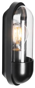 Candeeiro de parede exterior moderno preto IP54 - Stockholm Moderno