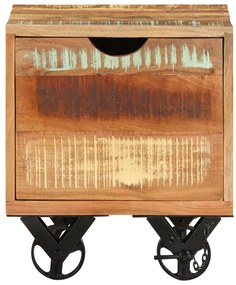 Mesa de apoio 40x40x45 cm madeira reciclada maciça