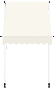 Toldo retrátil manual 150 cm creme