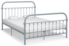 284508 vidaXL Estrutura de cama 160x200 cm metal cinzento