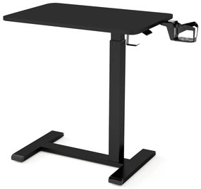 Mesa móvel com porta-copos e gancho para fone de ouvido - branca