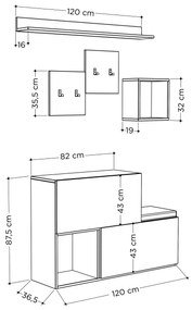 Hall Stand Holdon – Branco – 120x76 cm