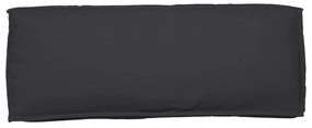 Conjunto de Almofadas de Palete 2 Peças Preto Tecido Oxford