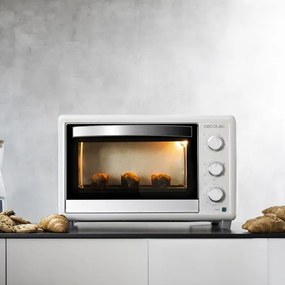 Mini-forno Bake&amp;Toast 3090 White Gyro Mini-forno de convecção com espeto de 30 litros de capacidade, 5 modo e luz interior