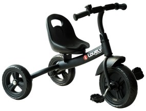 HOMCOM Triciclo para Crianças acima de 18 Meses com campainha rodas de segurança 74 x 49 x 55 cm Preto | Aosom Portugal