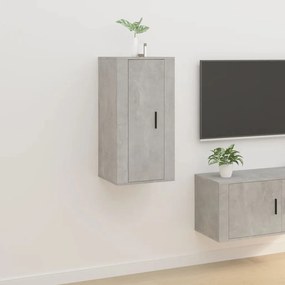 vidaXL Móvel de TV de parede 40x34,5x80 cm cinzento cimento
