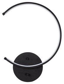 Candeeiro de Parede Moon - Preto - 33cm x 46cm x 6cm