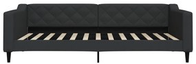 Sofá-cama com gavetão 100x200 cm tecido preto