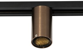 Foco moderno bronze escuro para sistema de calhas de iluminação monofásico GU10 50mm - Iconic Ruby Honey Moderno